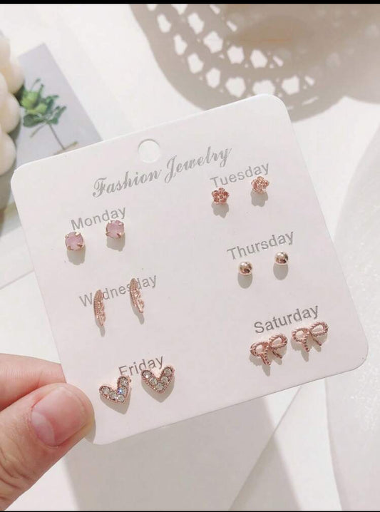 1 Par de pendientes de aro C con incrustaciones de perlas en nuevo estilo