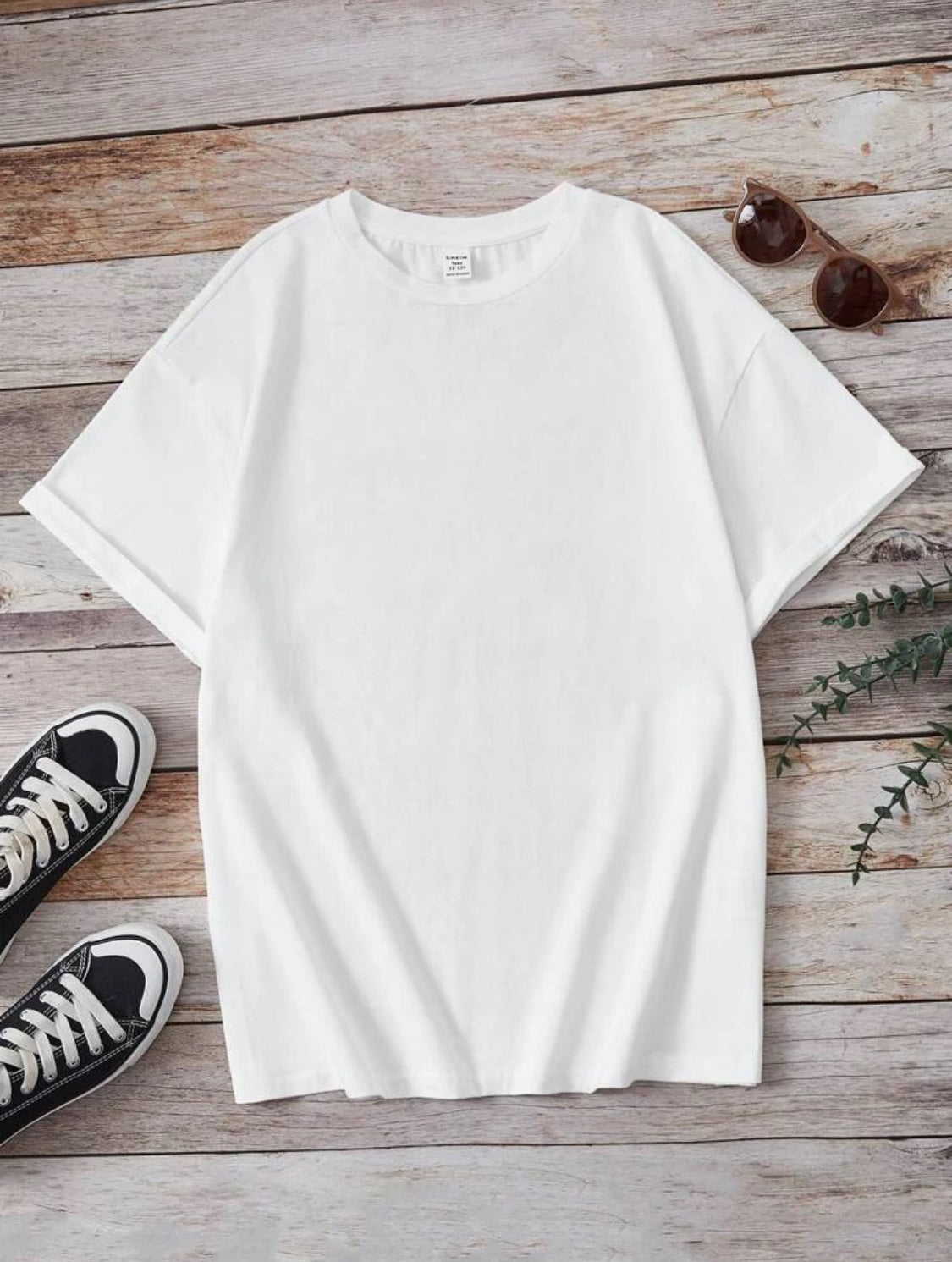 Remera Oversize SHEIN NovaGlow Camiseta de manga corta informal con estampado simple para adolescentes chicas, adecuada para el verano