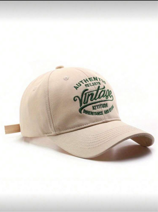 1 pieza Gorra de béisbol unisex de protección solar con estampado de letras gris