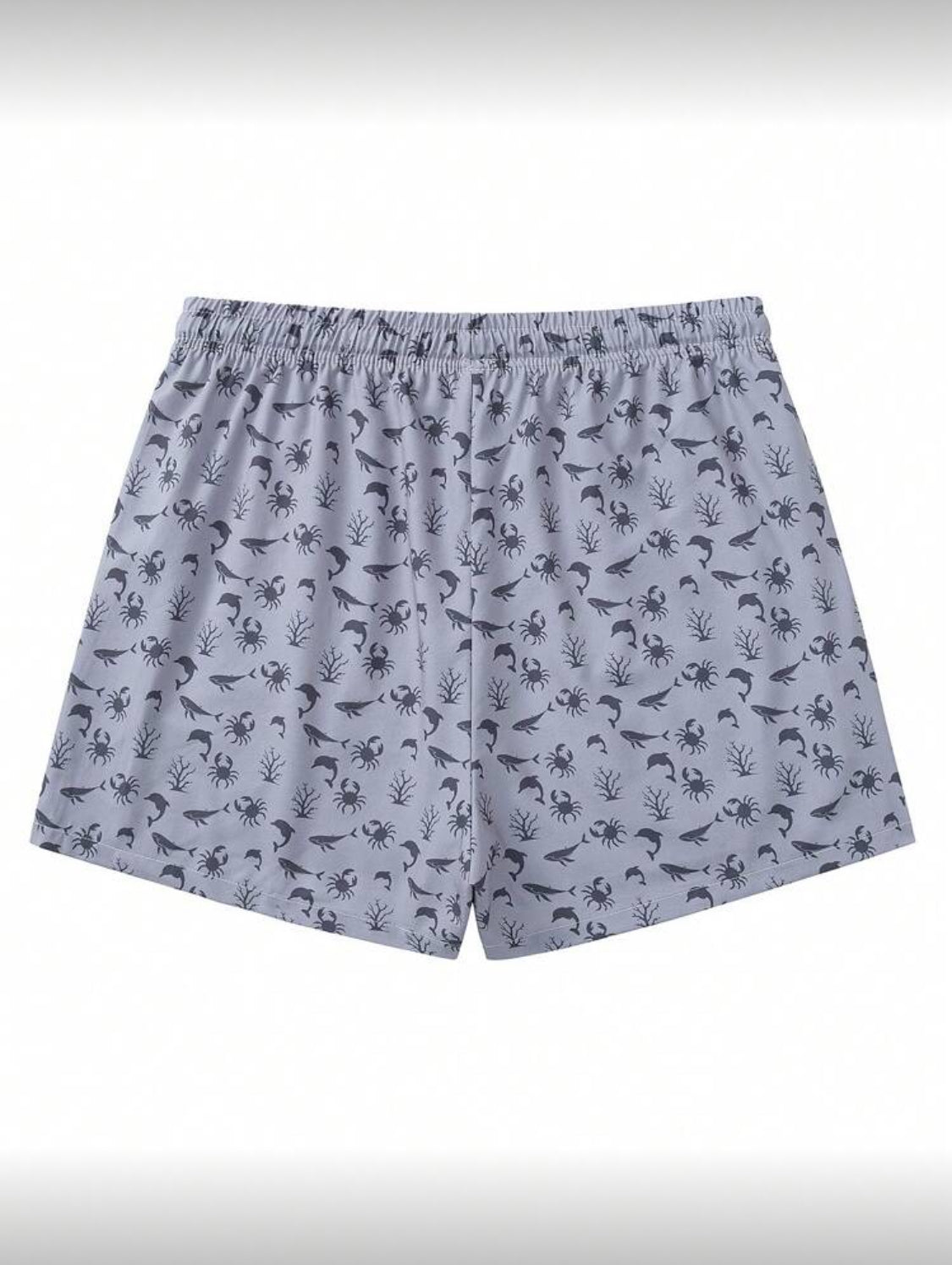Manfinity Swimmode Pantalones cortos de playa con estampado total para vacaciones, ropa de playa para hombres, trajes de pantalones cortos de playa, ropa de playa, ropa de playa casual para exteriores, pantalones cortos de playa hawaianos