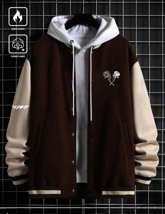 Manfinity Hypemode Chaqueta casual para hombres de unicolor con parches y botones delanteros de manga larga