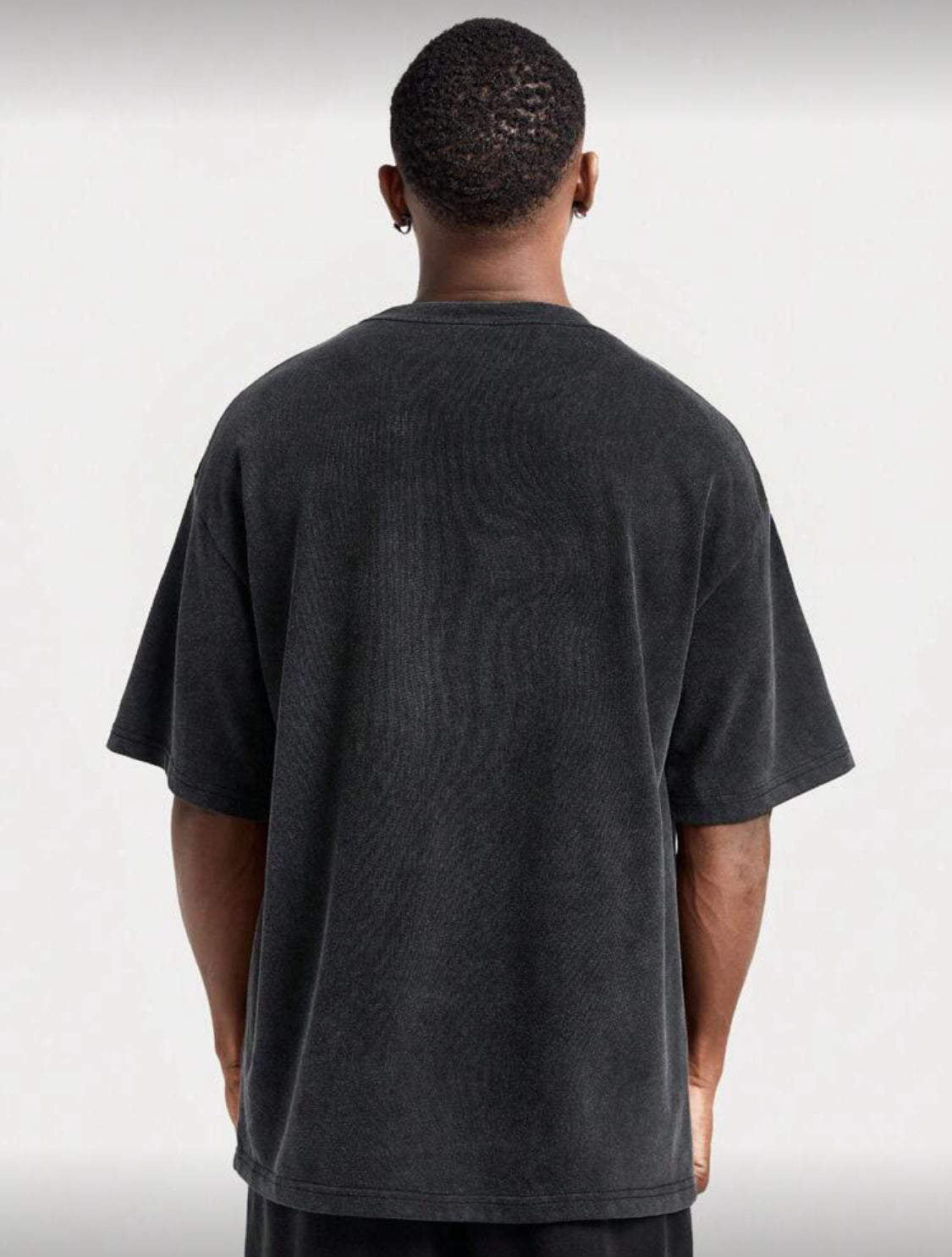 Manfinity VCAY Camiseta de manga corta con cuello de equipo y estampado de copos de nieve oversize para hombre en verano