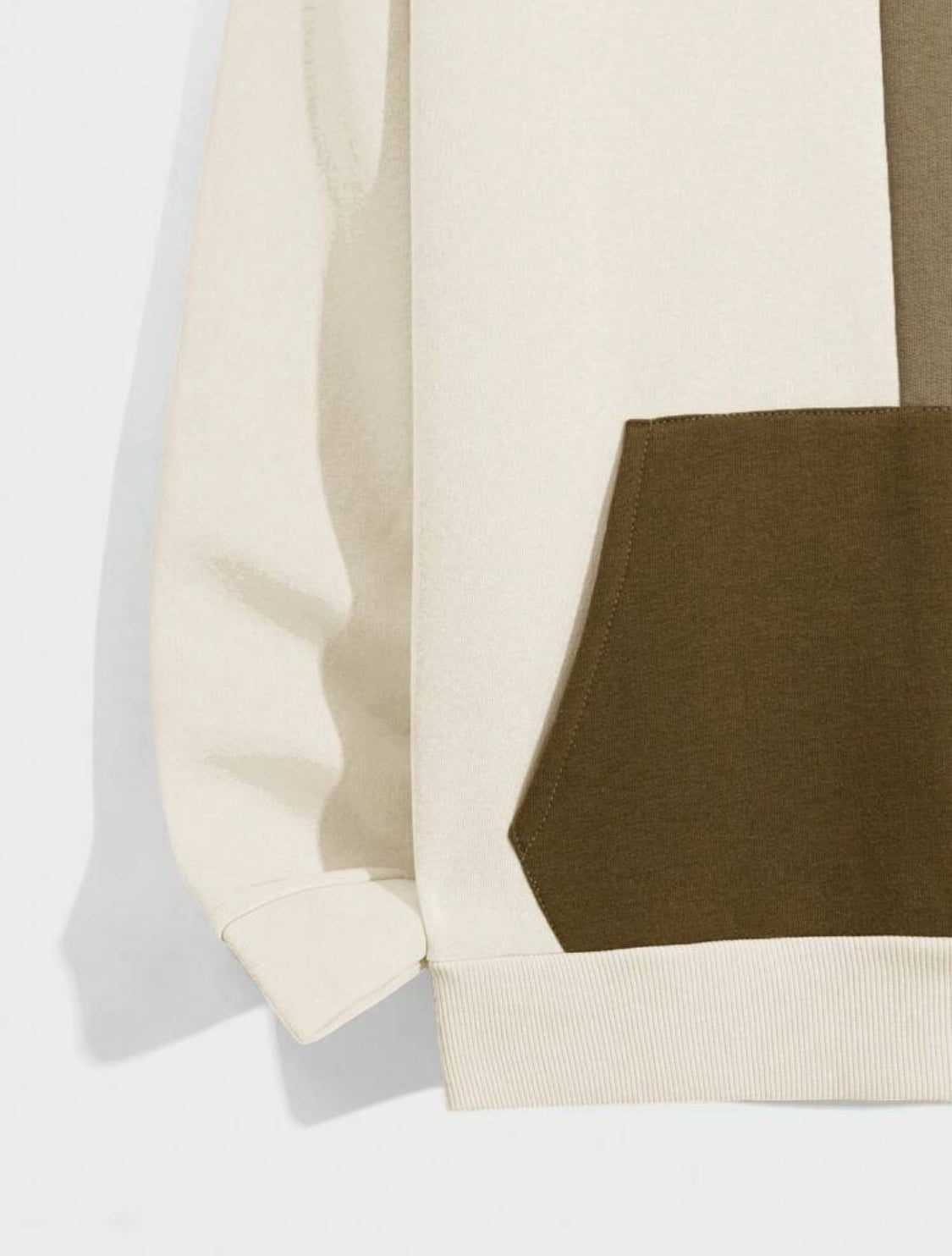 SHEIN Sudadera con capucha de moda regular con bloques de color para hombre