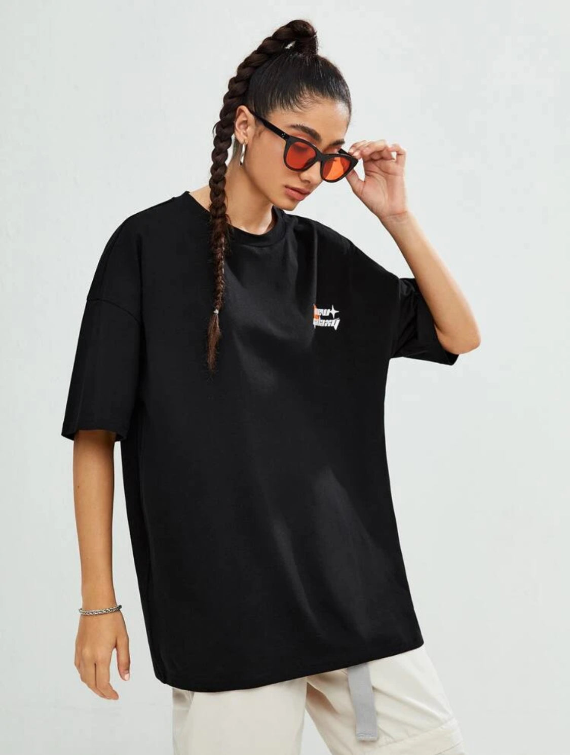 Remera Oversize Manfinity Unisex Camisetas para hombres, cuello redondo holgado, manga corta con hombro caído estilo gráfico informal de verano en poliéster