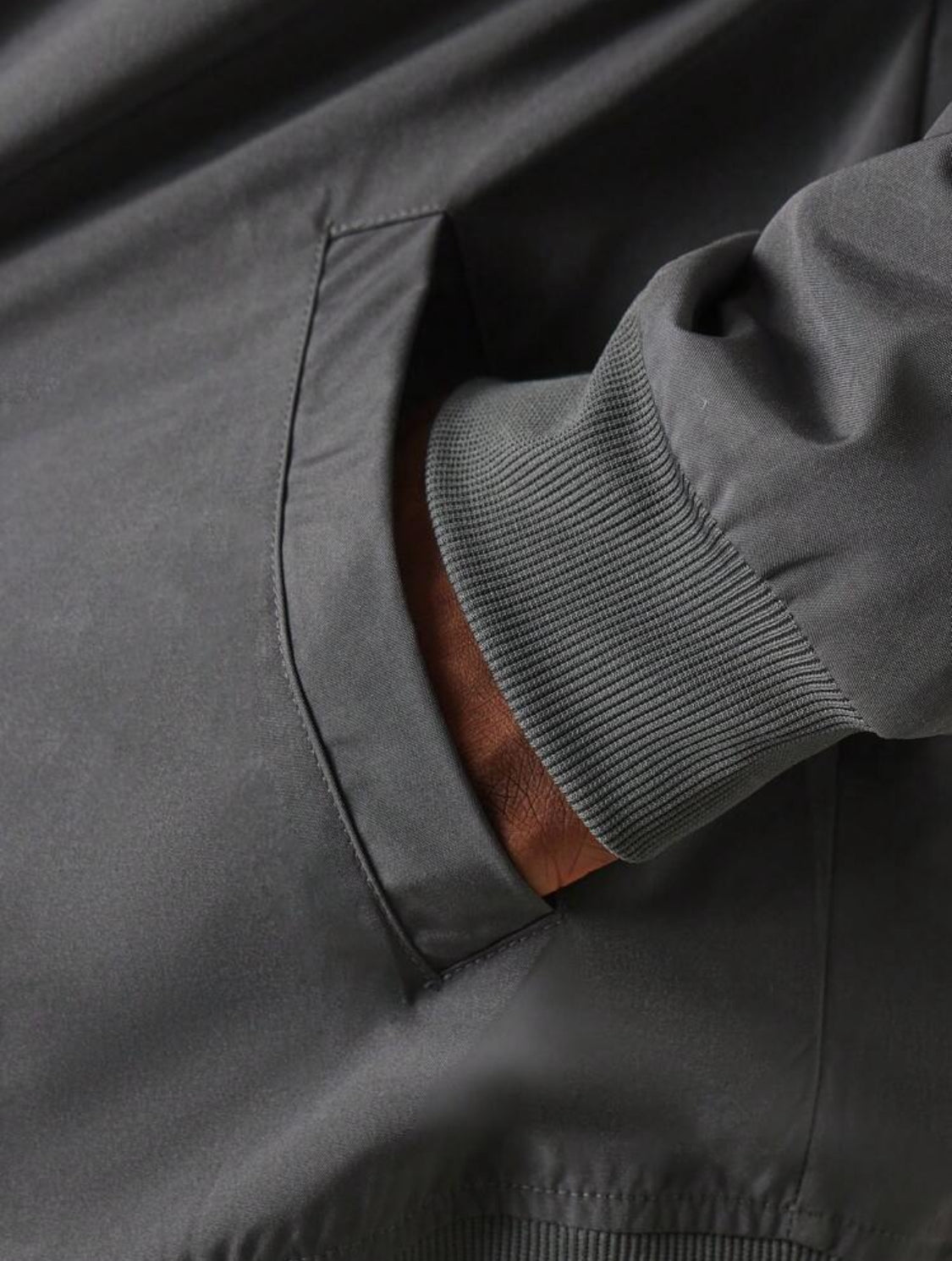 SUMWON Chaqueta bomber ajustada con cremallera