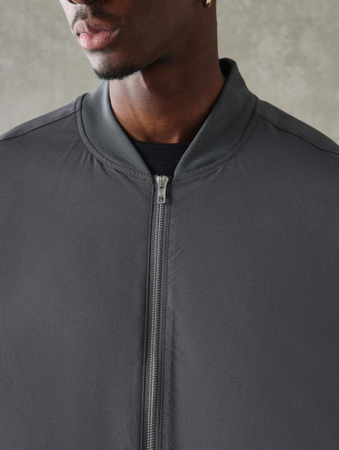 SUMWON Chaqueta bomber ajustada con cremallera